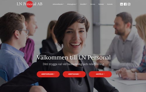 LN Personal - Webbplats 